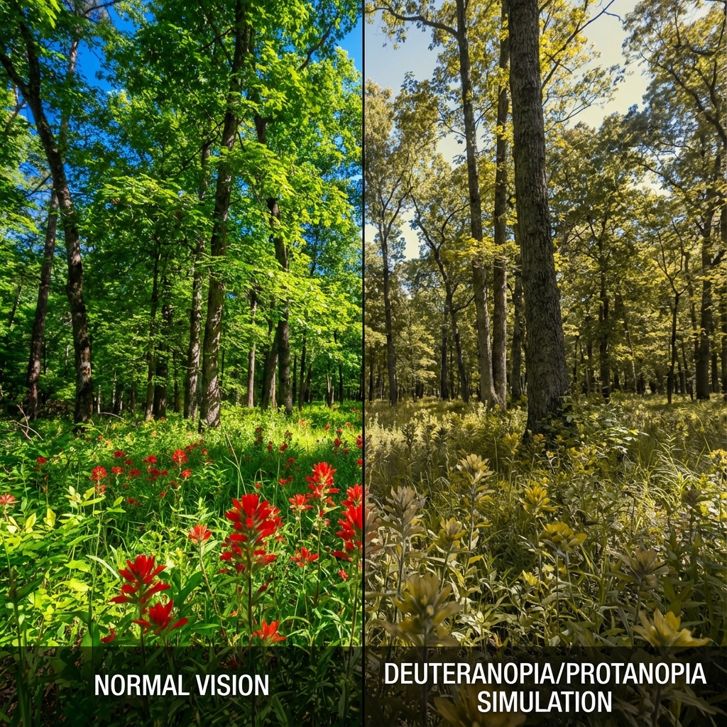 Perbandingan Penglihatan Normal vs Buta Warna